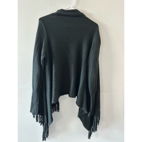 Liz Lange Maternity Sweater Women's Small Medium Cardigan Fringe Waterfall - Picture 6 of 7